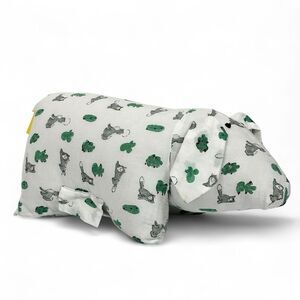 Roller Rabbit Little Piglet Kids Pillow Toy White Green Cotton India